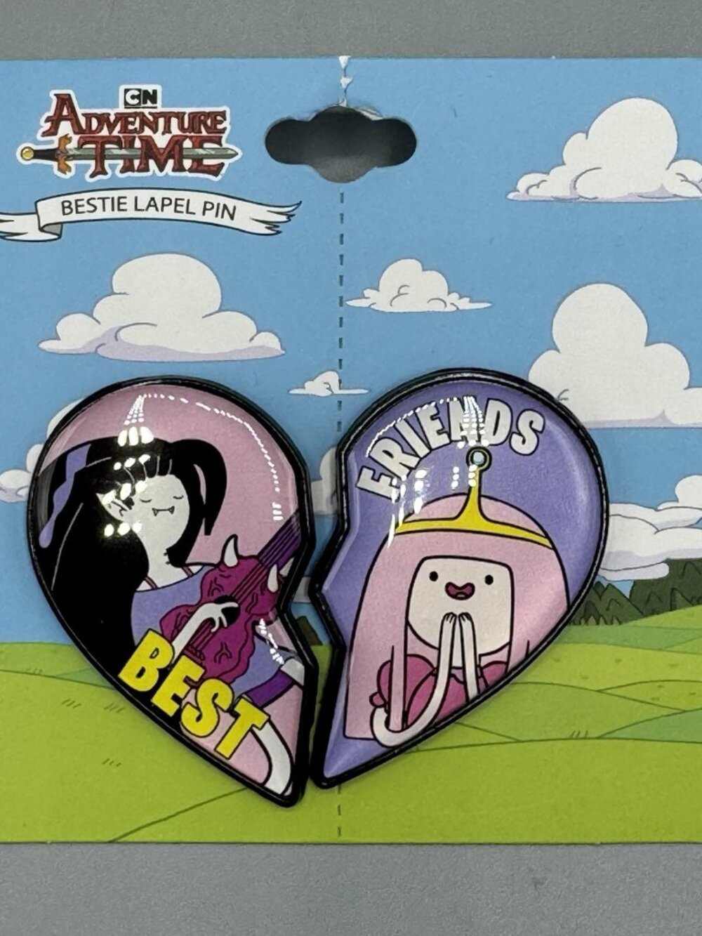 Adventure Time Marceline & Princess Bubblegum Heart Best Friend Enamel Pin Set